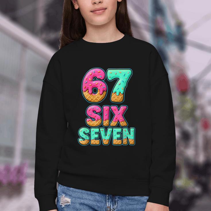 67 Ice Cream Drip Baseball Six Seven 6-7 Meme Teen Boy Youth Crewneck Sweatshirt 67 Ice Cream Drip Baseball Six Seven 6-7 Meme Teen Boy Youth Crewneck Sweatshirt