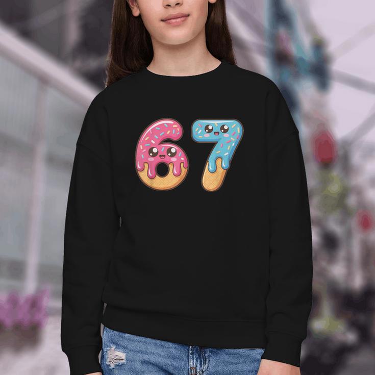 67 Shirt Baseball Life Style 101 Apparel Youth Drip Meme 6 7 Youth Crewneck Sweatshirt