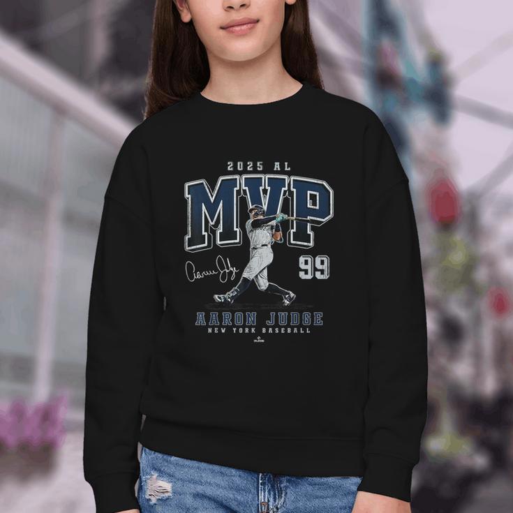 Aaron Judge 2025 AL MVP New York Baseball MLBPA Youth Crewneck Sweatshirt