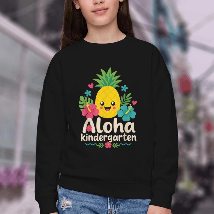 Aloha Kindergarten Pineapple Back To School Youth Crewneck Sweatshirt Aloha Kindergarten Pineapple Back To School Youth Crewneck Sweatshirt
