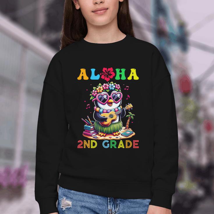 Aloha Second Grade Penguin Hawaii Back To School Kids Girl Youth Crewneck Sweatshirt Aloha Second Grade Penguin Hawaii Back To School Kids Girl Youth Crewneck Sweatshirt