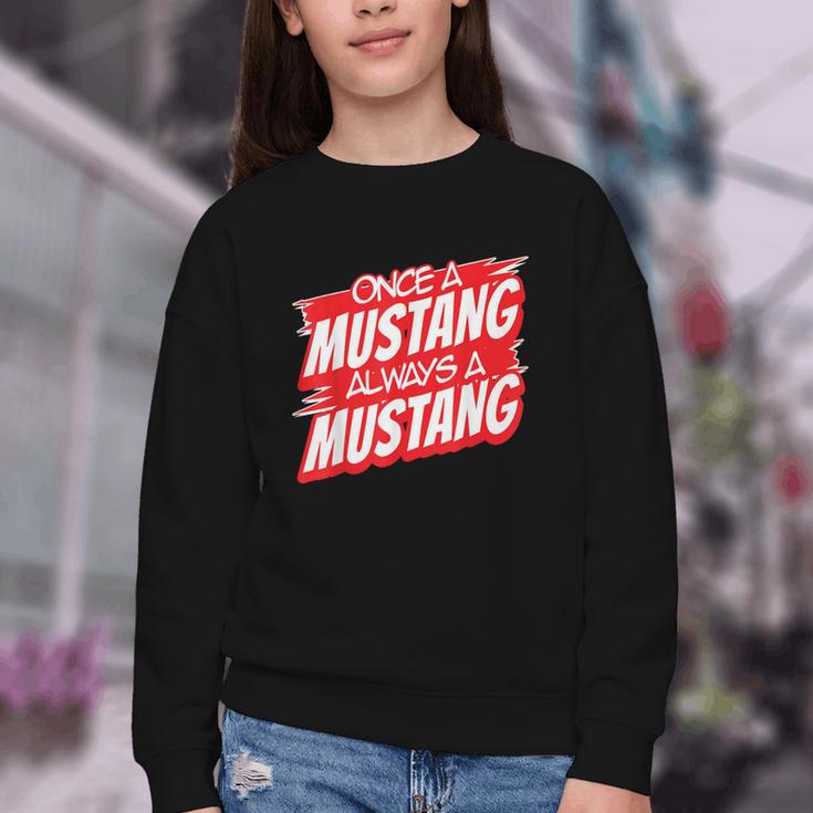 Always A Mustang Back To School Spirit R Youth Crewneck Sweatshirt Always A Mustang Back To School Spirit R Youth Crewneck Sweatshirt