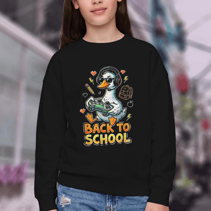 Back To School Gaming Kindergarten First Grade Goose Boys Youth Crewneck Sweatshirt
