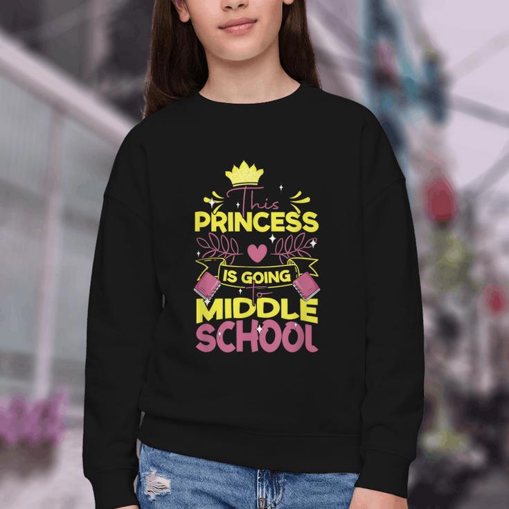 Back To School This Princess Is Going To Middle School Youth Crewneck Sweatshirt