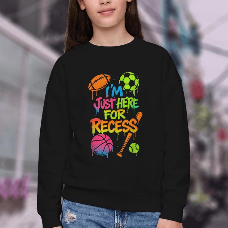 Back To School Sports Basketball Football Recess Youth Crewneck Sweatshirt Back To School Sports Basketball Football Recess Youth Crewneck Sweatshirt