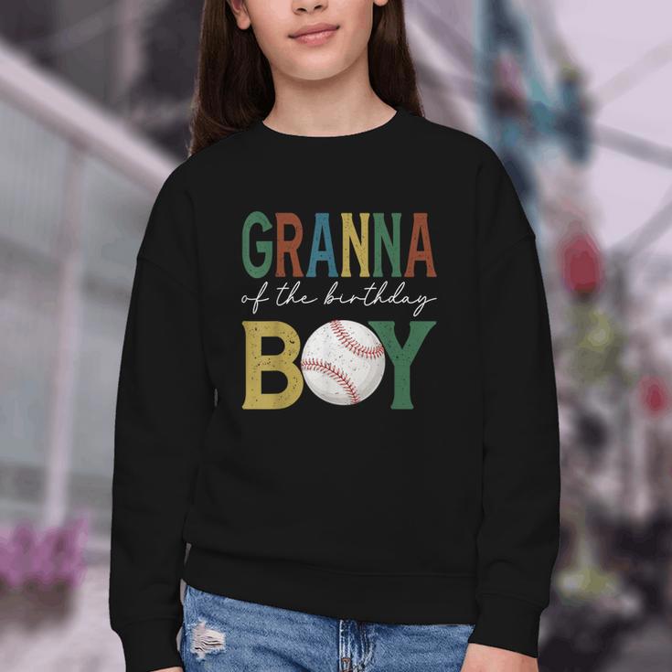 Baseball Granna Of The Birthday Boy Family Matching Youth Crewneck Sweatshirt Baseball Granna Of The Birthday Boy Family Matching Youth Crewneck Sweatshirt