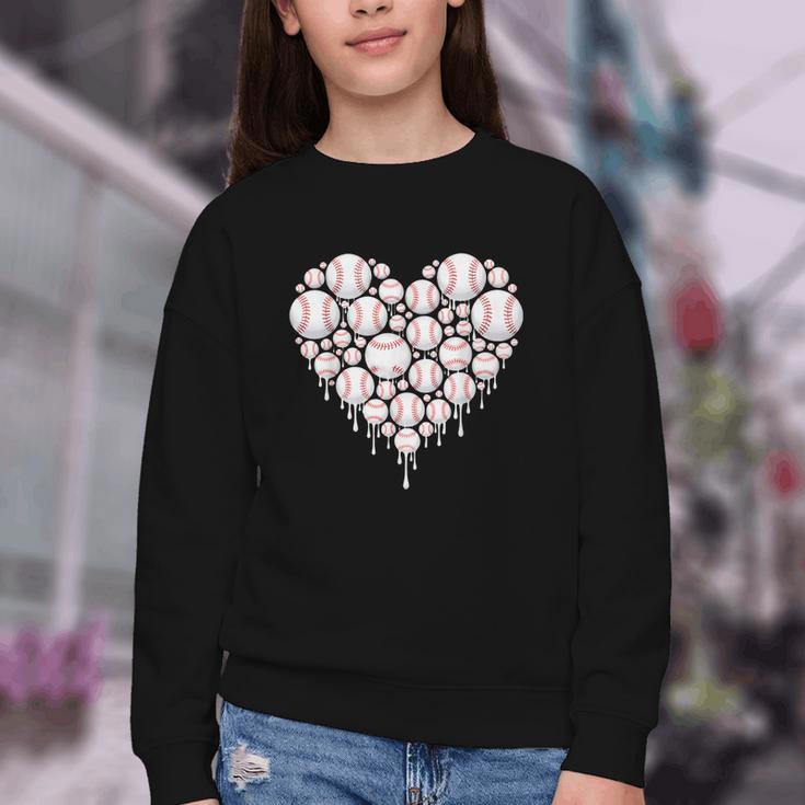 Baseball Heart Drip Valentine's Day Baseball Lover Boys Men Youth Crewneck Sweatshirt Baseball Heart Drip Valentine's Day Baseball Lover Boys Men Youth Crewneck Sweatshirt
