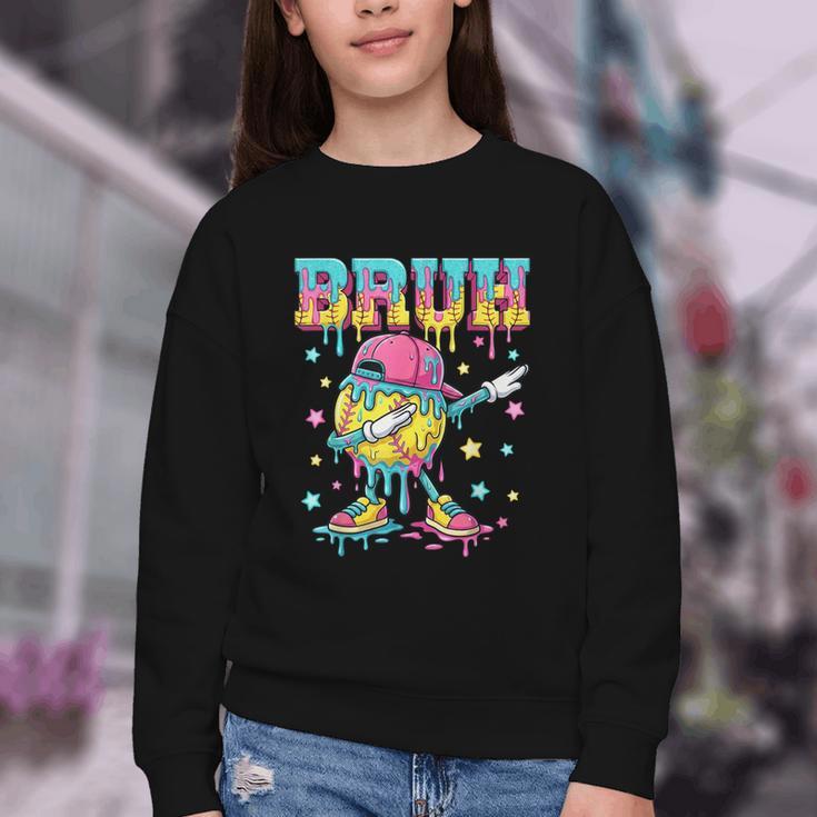 Baseball Life Style Apparel Youth Drip Baseball Boys Kid Youth Crewneck Sweatshirt