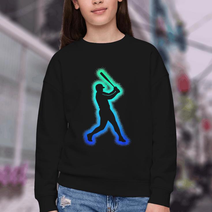 Baseball Player Graphic Youth Crewneck Sweatshirt Baseball Player Graphic Youth Crewneck Sweatshirt