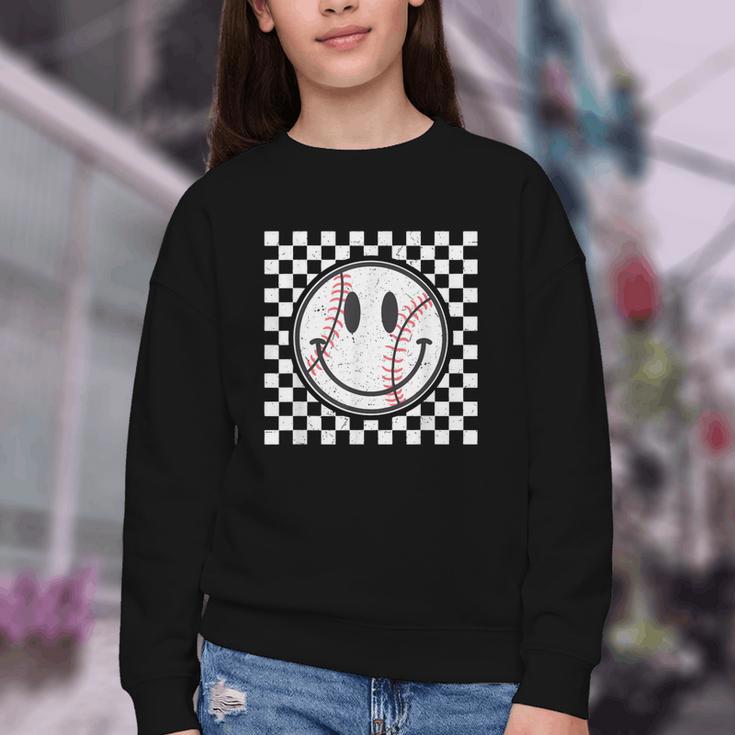 Baseball Season Happy Game Day Trendy Sports Vintage Youth Crewneck Sweatshirt Baseball Season Happy Game Day Trendy Sports Vintage Youth Crewneck Sweatshirt
