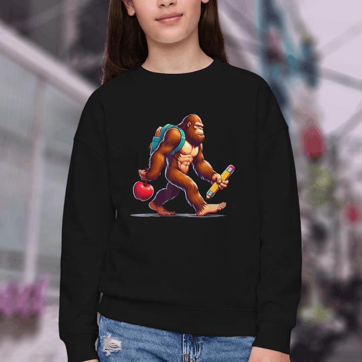 Bigfoot Lovers Pencil Back To School Kids Boys Girls Youth Crewneck Sweatshirt Bigfoot Lovers Pencil Back To School Kids Boys Girls Youth Crewneck Sweatshirt
