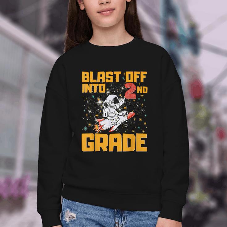 Blast Off Into Second Grade Back To School 2nd Graders Youth Crewneck Sweatshirt Blast Off Into Second Grade Back To School 2nd Graders Youth Crewneck Sweatshirt