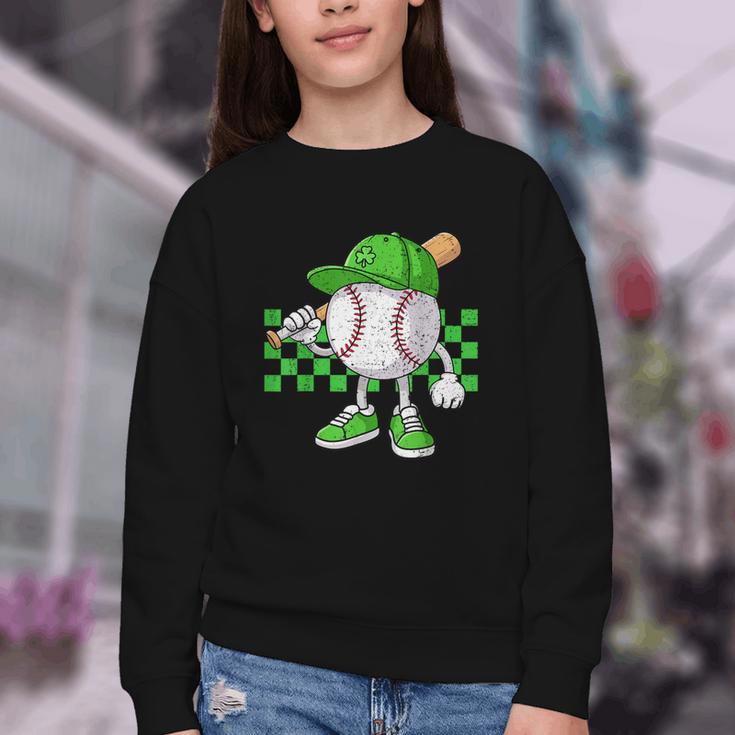 Boys St Patricks Day Baseball Player Pitcher Coach Kids Youth Crewneck Sweatshirt Boys St Patricks Day Baseball Player Pitcher Coach Kids Youth Crewneck Sweatshirt