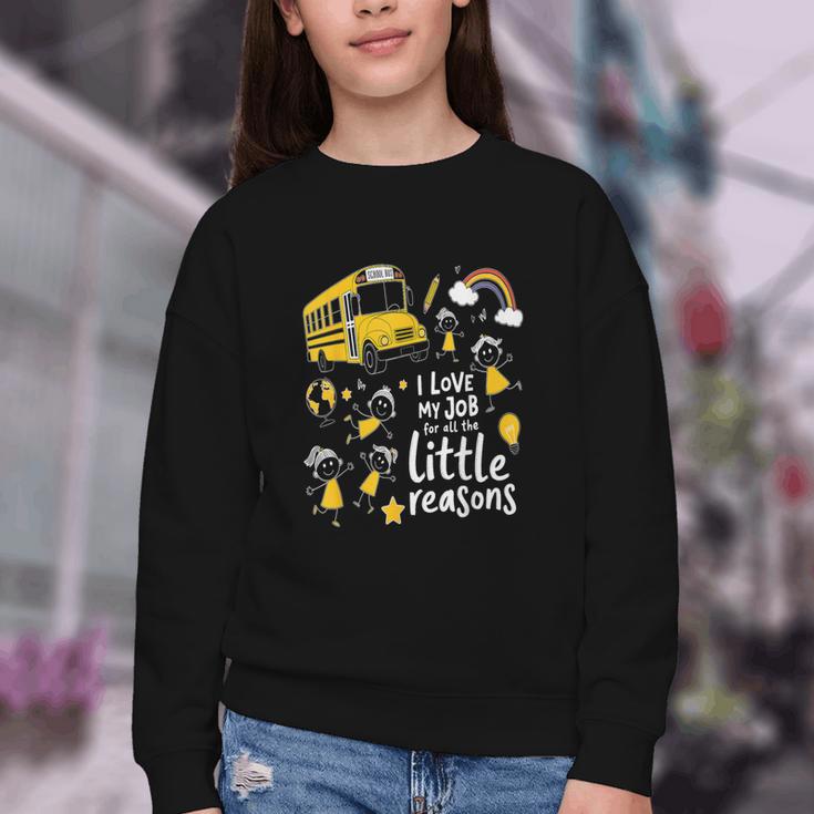 Bus Driver I Love My Job Little Reasons Back To School Youth Crewneck Sweatshirt Bus Driver I Love My Job Little Reasons Back To School Youth Crewneck Sweatshirt