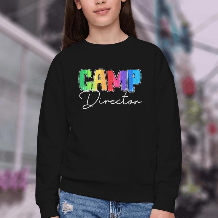 Camp Director Counselor Camper Camping Back To School Youth Crewneck Sweatshirt Camp Director Counselor Camper Camping Back To School Youth Crewneck Sweatshirt