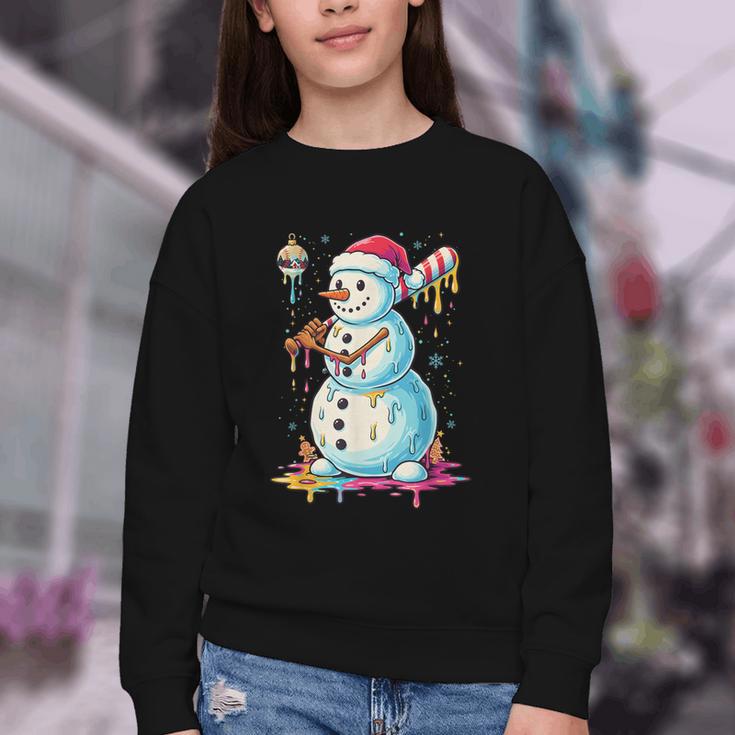 Christmas Baseball Snowman Drip For Boys Men Girls Women Youth Crewneck Sweatshirt Christmas Baseball Snowman Drip For Boys Men Girls Women Youth Crewneck Sweatshirt
