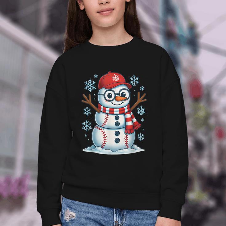 Christmas Baseball Snowman Xmas Pajamas Women Men Boys Youth Crewneck Sweatshirt Christmas Baseball Snowman Xmas Pajamas Women Men Boys Youth Crewneck Sweatshirt