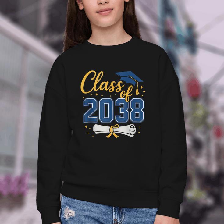 Class Of 2038 Grow With Me Kindergarten Back To School Youth Crewneck Sweatshirt Class Of 2038 Grow With Me Kindergarten Back To School Youth Crewneck Sweatshirt