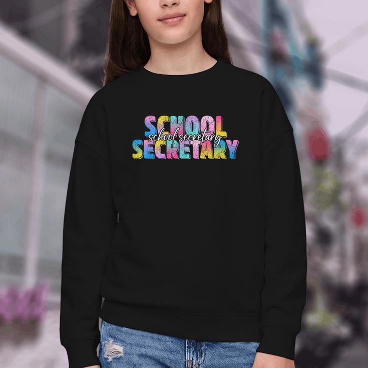 Colorful School Secretary Back To School Rainbow Youth Crewneck Sweatshirt Colorful School Secretary Back To School Rainbow Youth Crewneck Sweatshirt