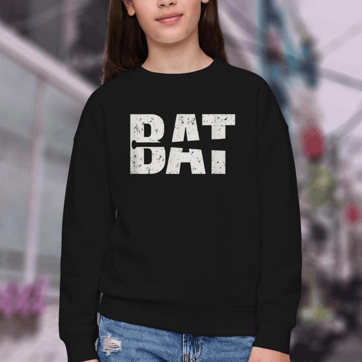 Cool Bat Dad Baseball Tee Women Kids Youth Crewneck Sweatshirt