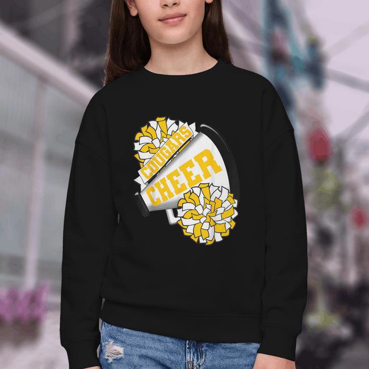 Cougars Cheer Back To School Cheerleading Spirit GY Youth Crewneck Sweatshirt Cougars Cheer Back To School Cheerleading Spirit GY Youth Crewneck Sweatshirt