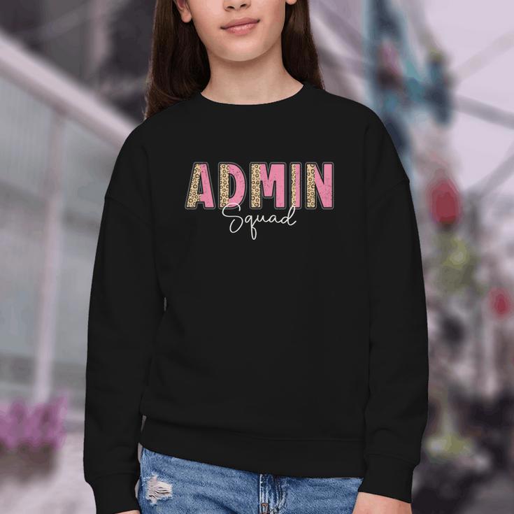 Cute Admin Squad Crew Team Back To School Administration Youth Crewneck Sweatshirt Cute Admin Squad Crew Team Back To School Administration Youth Crewneck Sweatshirt