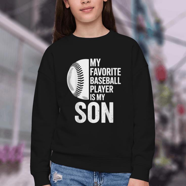 Cute Favorite Baseball Player Is My Son Women Men Youth Crewneck Sweatshirt Cute Favorite Baseball Player Is My Son Women Men Youth Crewneck Sweatshirt