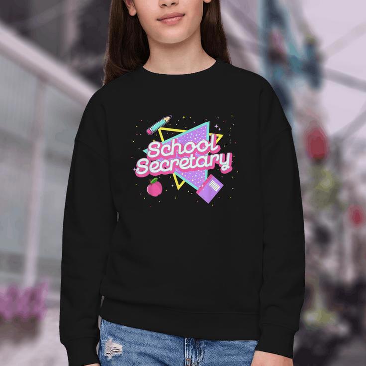 Cute School Secretary Shirt 80's 90's Back To School Youth Crewneck Sweatshirt Cute School Secretary Shirt 80's 90's Back To School Youth Crewneck Sweatshirt