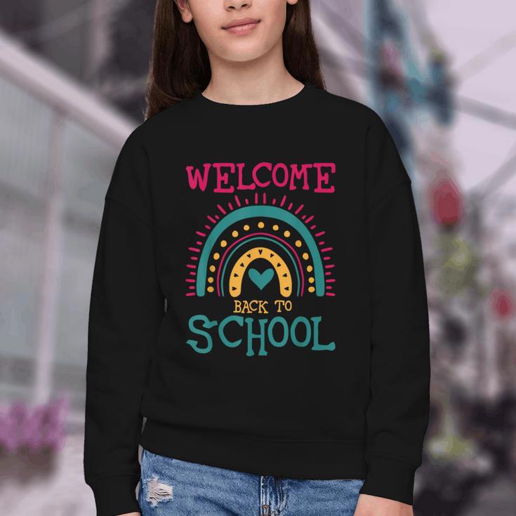Cute Welcome Back To School First Day Of School First Day Youth Crewneck Sweatshirt Cute Welcome Back To School First Day Of School First Day Youth Crewneck Sweatshirt