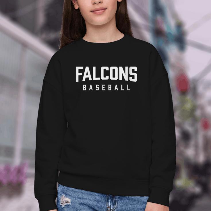Falcons Baseball Inspired Youth Crewneck Sweatshirt