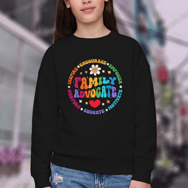 Family Advocate Appreciation Week Back To School PTO Youth Crewneck Sweatshirt Family Advocate Appreciation Week Back To School PTO Youth Crewneck Sweatshirt