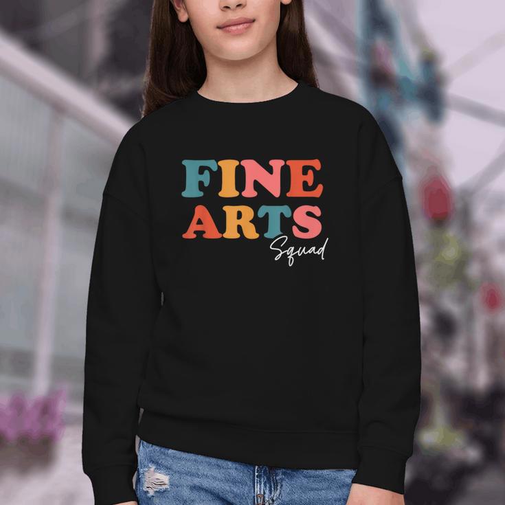 Fine Arts Squad Boho Cute Back To School Fine Arts Youth Crewneck Sweatshirt