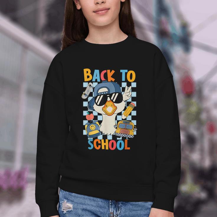 Happy First Day Of School Back To School Goose Boys Kids Youth Crewneck Sweatshirt Happy First Day Of School Back To School Goose Boys Kids Youth Crewneck Sweatshirt