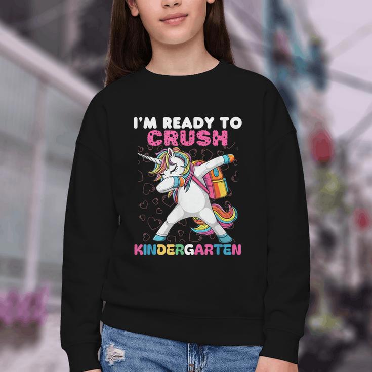 I'm Ready To Crush Kindergarten Unicorn Back To School Youth Crewneck Sweatshirt I'm Ready To Crush Kindergarten Unicorn Back To School Youth Crewneck Sweatshirt