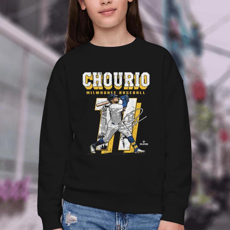 Jackson Chourio Milwaukee MLB Baseball Player MLBJCH201M Youth Crewneck Sweatshirt Jackson Chourio Milwaukee MLB Baseball Player MLBJCH201M Youth Crewneck Sweatshirt