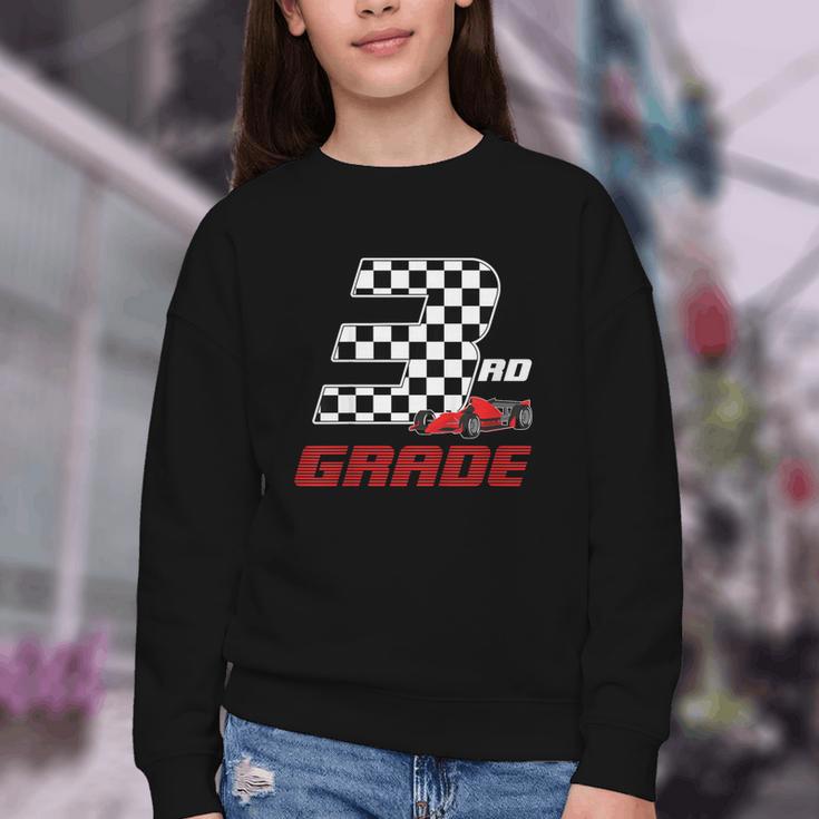 Kids Race Car 3rd Third Grade Boys Cars Lovers Back To School Youth Crewneck Sweatshirt Kids Race Car 3rd Third Grade Boys Cars Lovers Back To School Youth Crewneck Sweatshirt