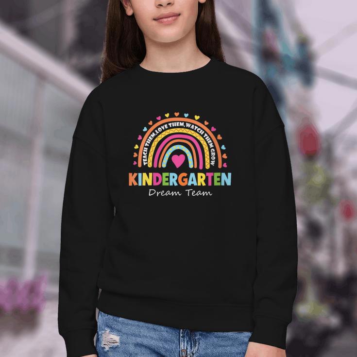 Kindergarten Dream Team Rainbow Welcome Back To School Youth Crewneck Sweatshirt Kindergarten Dream Team Rainbow Welcome Back To School Youth Crewneck Sweatshirt