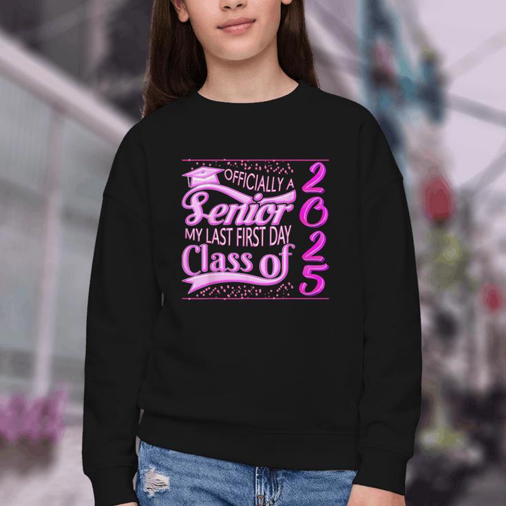 My Last First Day Senior Back To School 2025 Class Of 2025 Youth Crewneck Sweatshirt My Last First Day Senior Back To School 2025 Class Of 2025 Youth Crewneck Sweatshirt