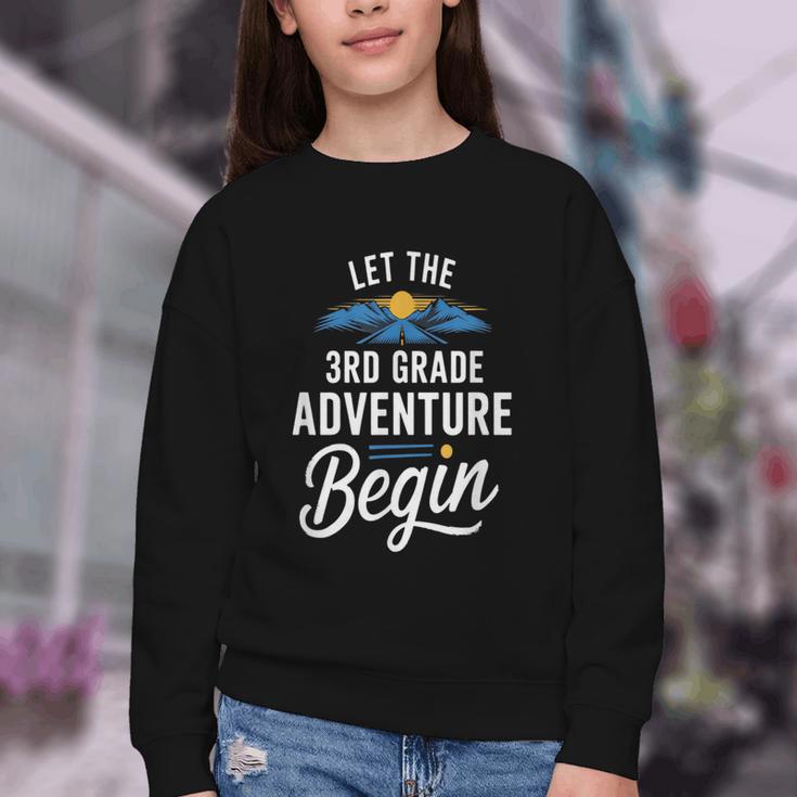 Let The 3rd Grade Adventure Begin Back To School Fun Youth Crewneck Sweatshirt