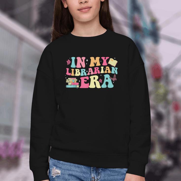 In My Librarian Era Last Day Of School Back To School Youth Crewneck Sweatshirt