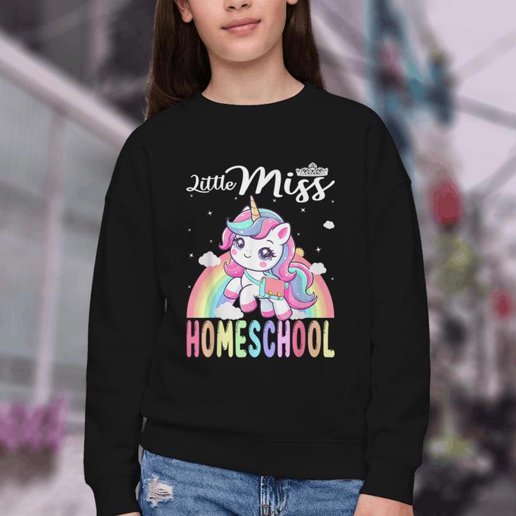 Little Miss Homeschool Back To School Girls Homeschool Youth Crewneck Sweatshirt Little Miss Homeschool Back To School Girls Homeschool Youth Crewneck Sweatshirt