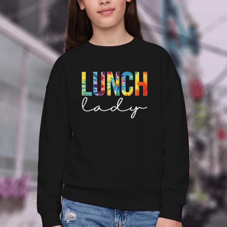 Lunch Lady For Work Tie Dye Back To School Appreciation Day Youth Crewneck Sweatshirt Lunch Lady For Work Tie Dye Back To School Appreciation Day Youth Crewneck Sweatshirt