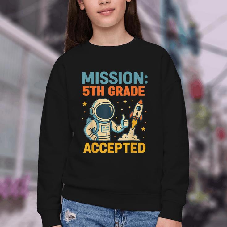 Mission Fifth 5th Grade Accepted Back To School Vintage Youth Crewneck Sweatshirt Mission Fifth 5th Grade Accepted Back To School Vintage Youth Crewneck Sweatshirt