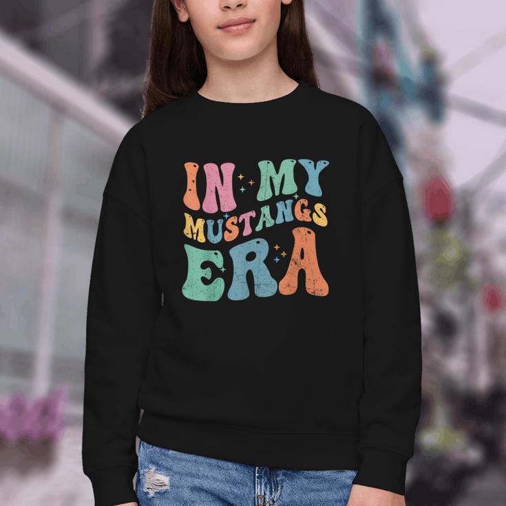 In My Mustangs Era Back To School Spirit Game Retro Groovy Youth Crewneck Sweatshirt In My Mustangs Era Back To School Spirit Game Retro Groovy Youth Crewneck Sweatshirt