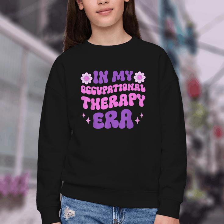 In My Occupational Therapy Era Groovy OT Back To School Youth Crewneck Sweatshirt In My Occupational Therapy Era Groovy OT Back To School Youth Crewneck Sweatshirt