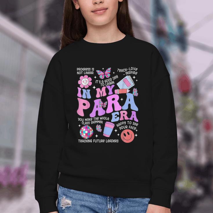 In My Para Era Paraprofessional Paraeducator Back To School Youth Crewneck Sweatshirt