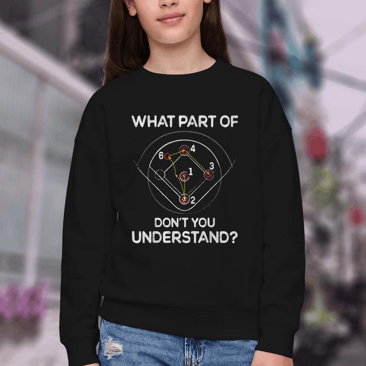 What Part Of Dont You Understand 6432 Baseball Youth Crewneck Sweatshirt