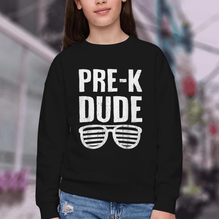 Pre-K Dude First Day Back To School Preschool Boys Kid Youth Crewneck Sweatshirt Pre-K Dude First Day Back To School Preschool Boys Kid Youth Crewneck Sweatshirt