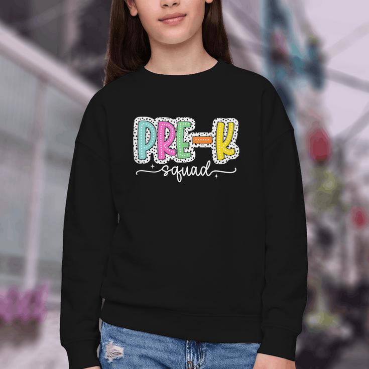 Pre-k Squad Back To School Dalmatian Dots Youth Crewneck Sweatshirt Pre-k Squad Back To School Dalmatian Dots Youth Crewneck Sweatshirt
