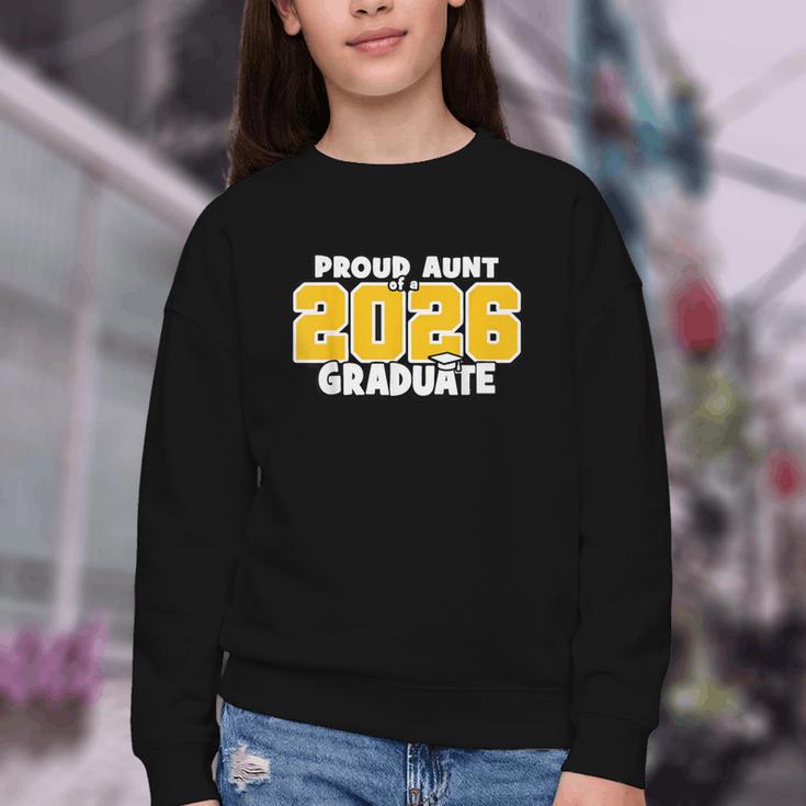 Proud Aunt Of 2026 Graduate Matching Back To School GY Youth Crewneck Sweatshirt